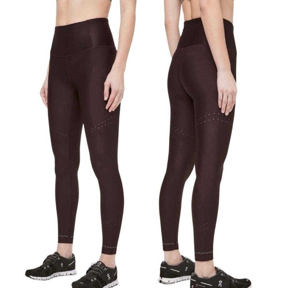Lululemon size 2 In Focus Run Tight (Discontinued) - Plum Shadow